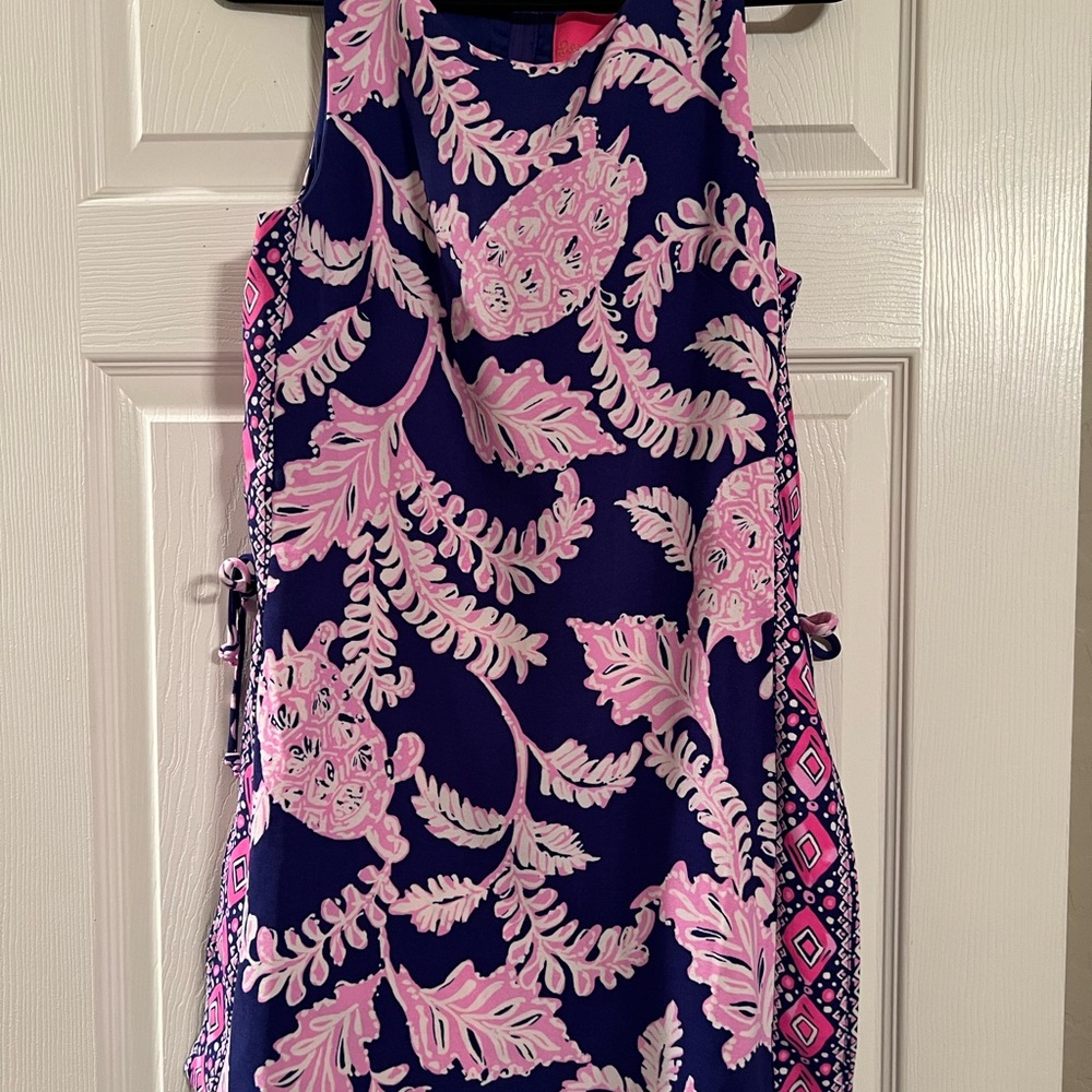 Lilly Pulitzer Floral Dress in Pink and Blue